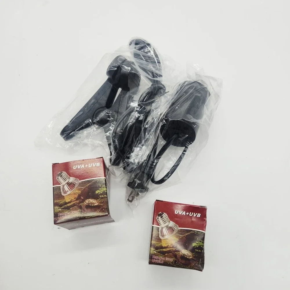 DOMICA 50W Reptile Heat Lamp UVA UVB E27‎ Clip Basking Light Turtle Lizard Snake